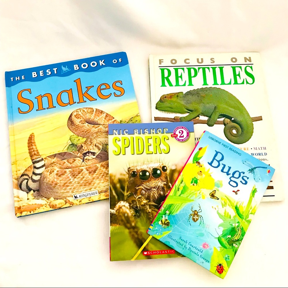 Books / Lot of 4 / Snakes~ Reptiles~Spiders~Bugs